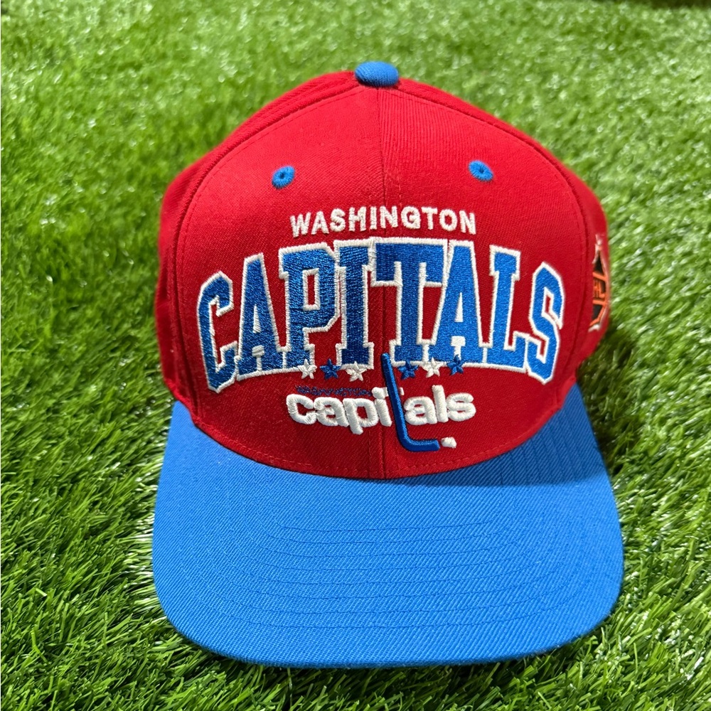 Mitchell & Ness Red and Blue Washington Capitals Hat